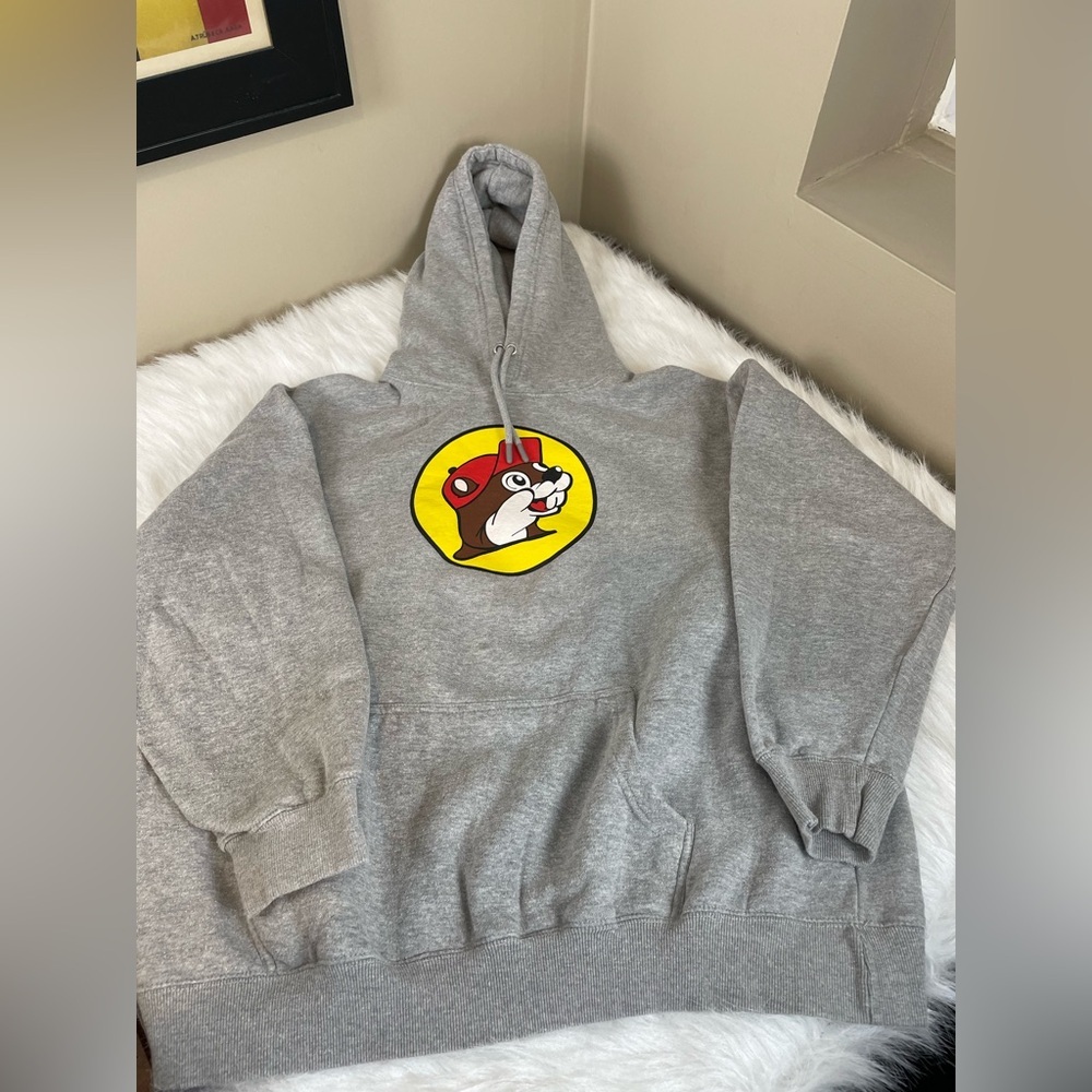 Bucees Gray Hoodie with Beaver Logo XL - Picture 4 of 10